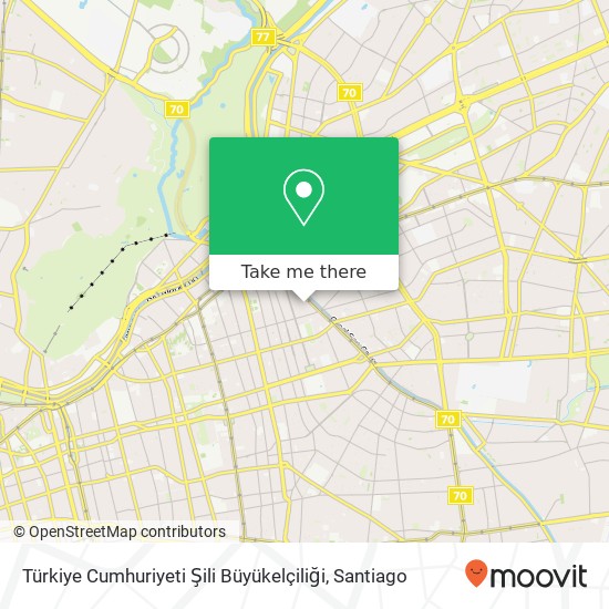 Türkiye Cumhuriyeti Şili Büyükelçiliği map