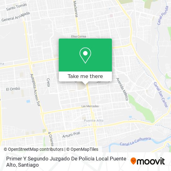 Primer Y Segundo Juzgado De Policía Local Puente Alto map