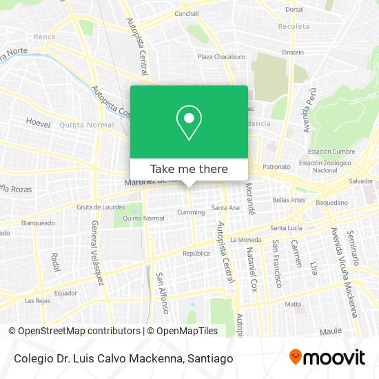 Mapa de Colegio Dr. Luis Calvo Mackenna