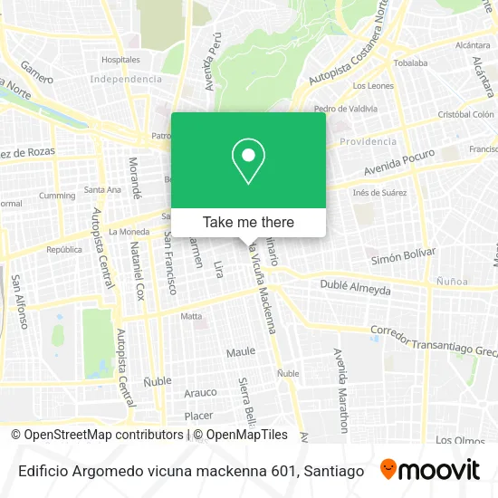 Edificio Argomedo vicuna mackenna 601 map