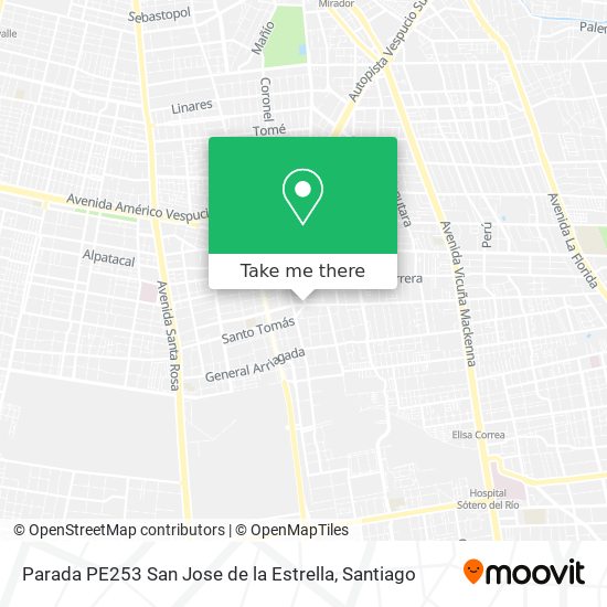 Parada PE253 San Jose de la Estrella map