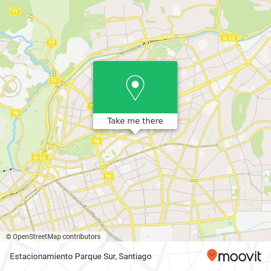 Estacionamiento Parque Sur map