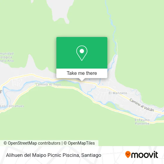 Mapa de Alihuen del Maipo Picnic Piscina