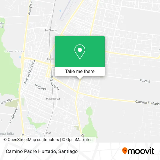 Camino Padre Hurtado map