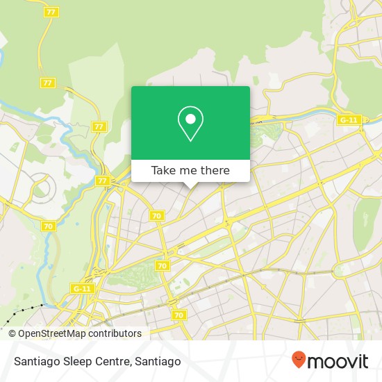 Mapa de Santiago Sleep Centre