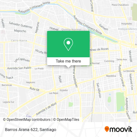 Barros Arana 622 map