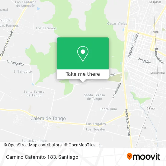 Camino Catemito 183 map