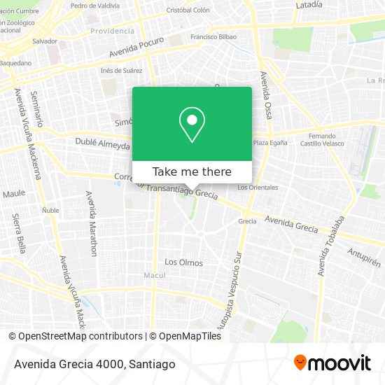 Avenida Grecia 4000 map