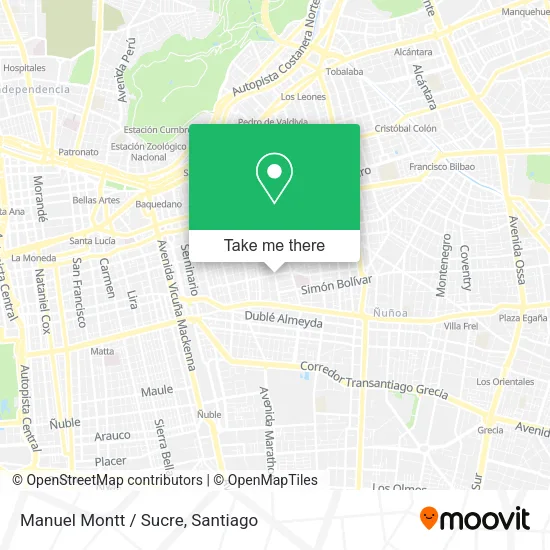 Manuel Montt / Sucre map