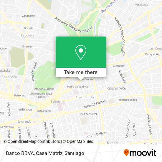 Mapa de Banco BBVA, Casa Matriz