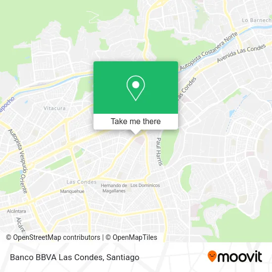 Banco BBVA Las Condes map