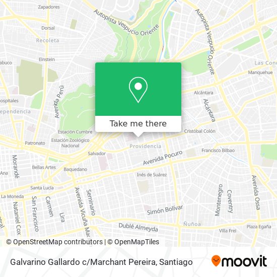 Galvarino Gallardo c / Marchant Pereira map