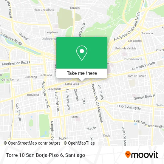 Torre 10 San Borja-Piso 6 map
