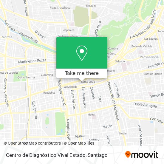 Mapa de Centro de Diagnóstico Vival Estado