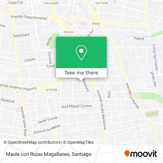Maule con Rojas Magallanes map