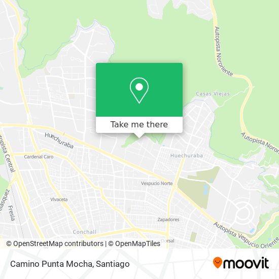 Camino Punta Mocha map