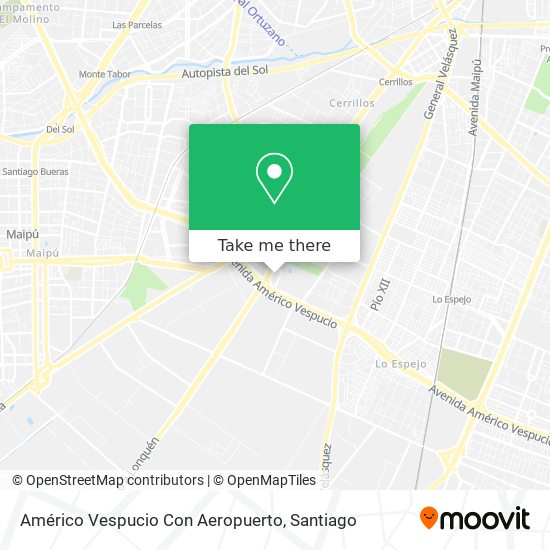 Américo Vespucio Con Aeropuerto map