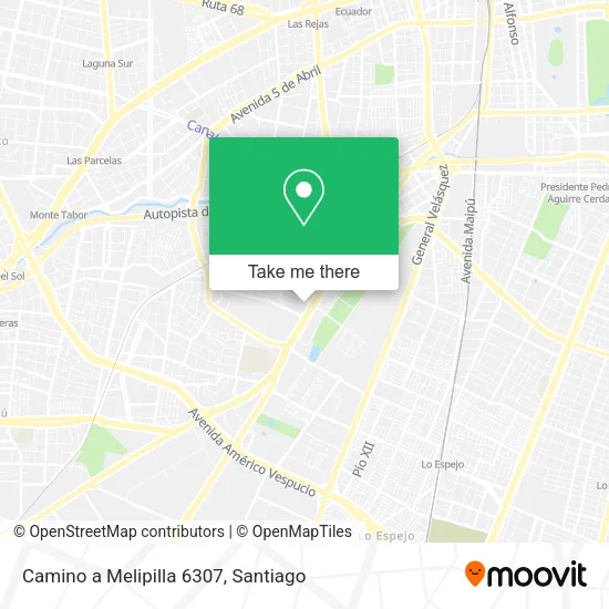Camino a Melipilla 6307 map
