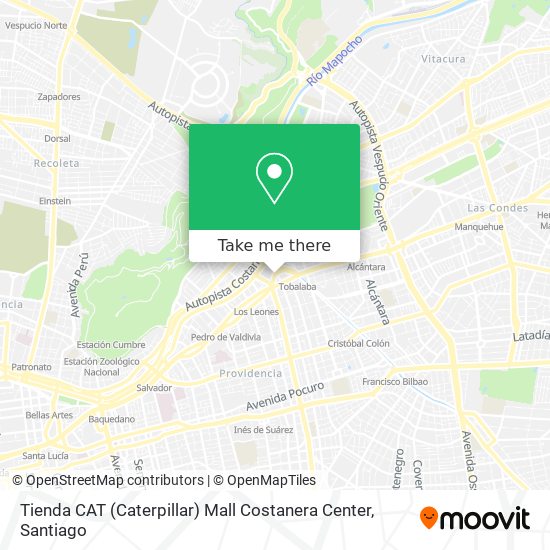 Mapa de Tienda CAT (Caterpillar) Mall Costanera Center