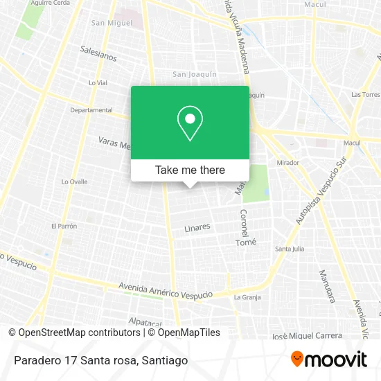 Paradero 17 Santa rosa map