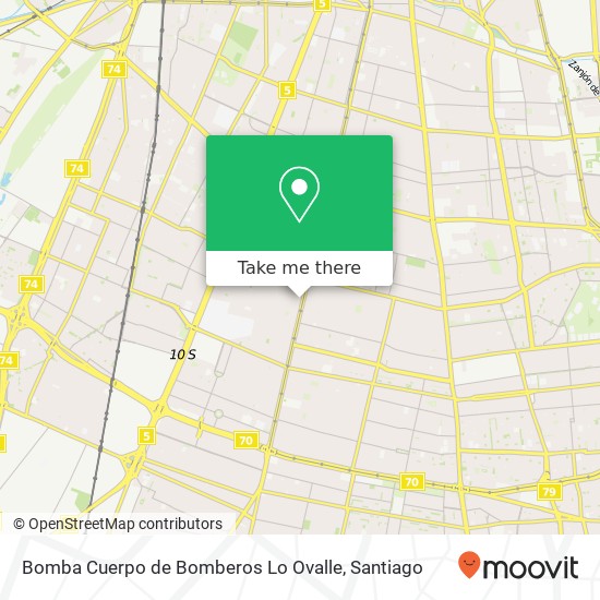 Bomba Cuerpo de Bomberos Lo Ovalle map