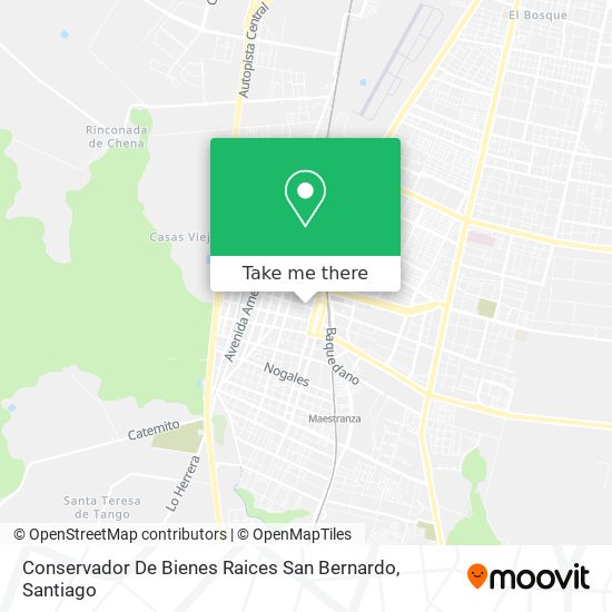 Conservador De Bienes Raices San Bernardo map