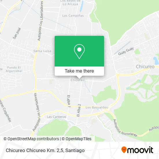 Chicureo Chicureo Km. 2,5 map