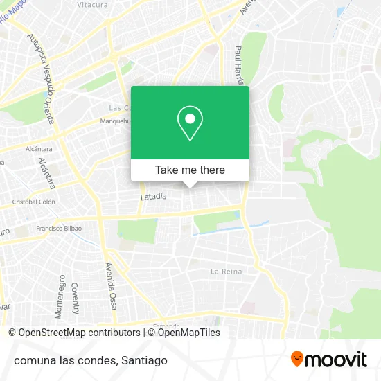 comuna las condes map
