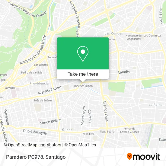 Paradero PC978 map