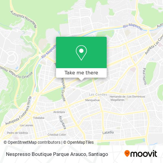 Nespresso Boutique Parque Arauco map