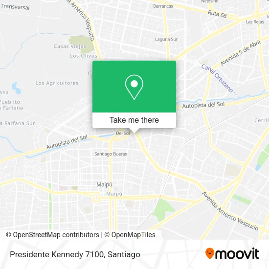 Presidente Kennedy 7100 map