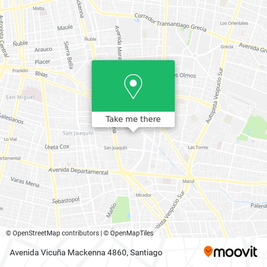 Mapa de Avenida Vicuña Mackenna 4860