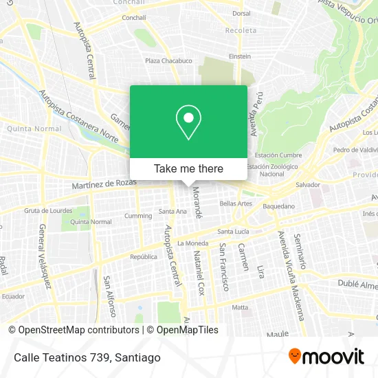 Mapa de Calle Teatinos 739