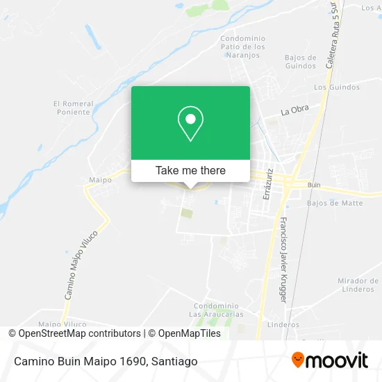 Camino Buin Maipo 1690 map
