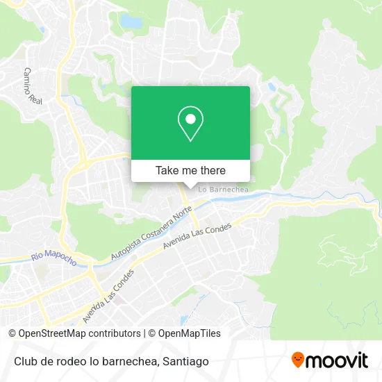 Club de rodeo lo barnechea map