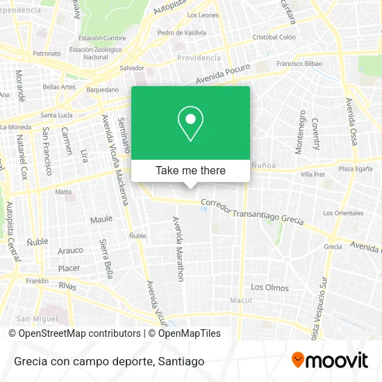 Grecia con campo deporte map