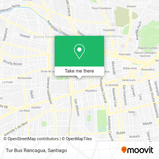 Tur Bus Rancagua map