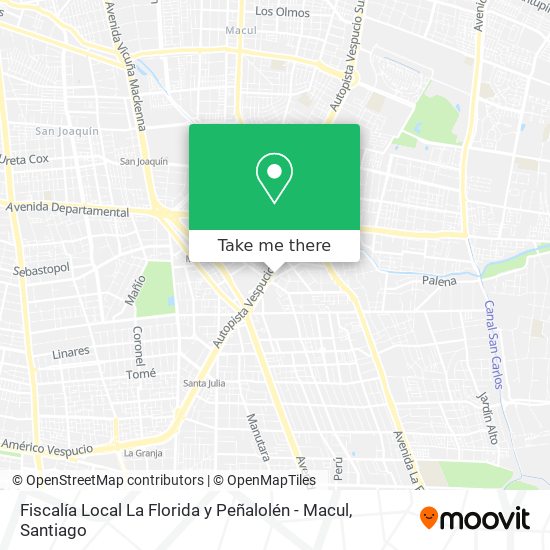 Fiscalía Local La Florida y Peñalolén - Macul map