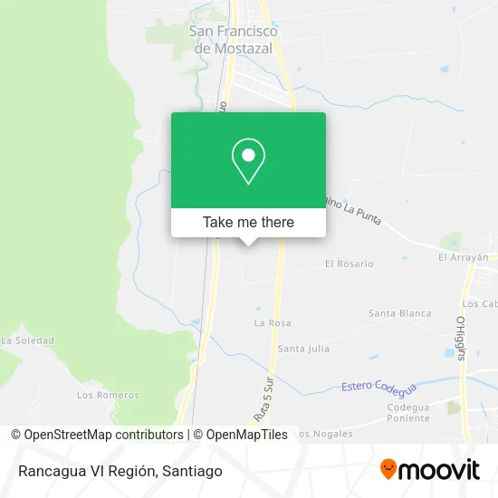 Rancagua VI Región map