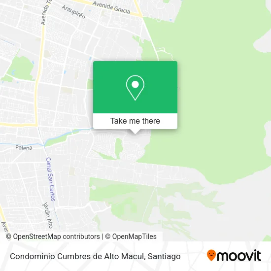 Condominio Cumbres de Alto Macul map