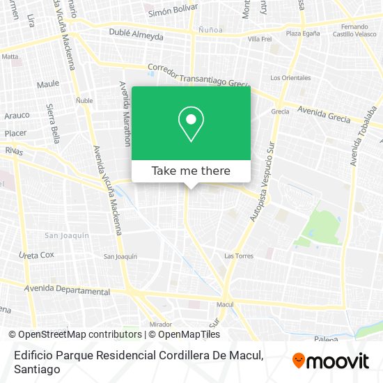 Edificio Parque Residencial Cordillera De Macul map