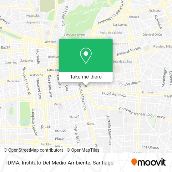 Mapa de IDMA, Instituto Del Medio Ambiente