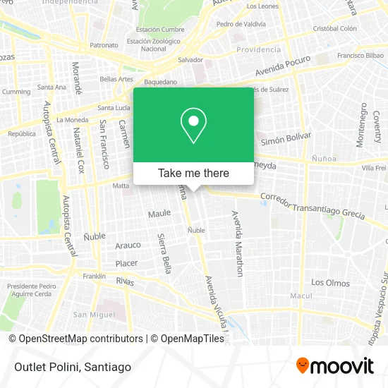 Outlet Polini map