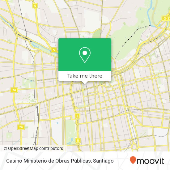 Mapa de Casino Ministerio de Obras Públicas