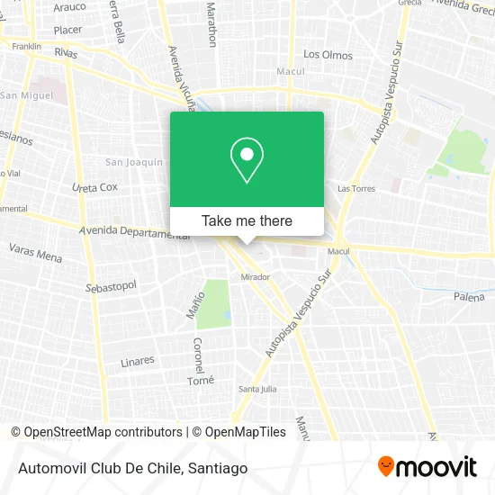 Mapa de Automovil Club De Chile