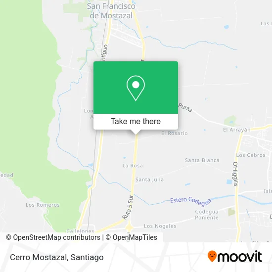 Cerro Mostazal map