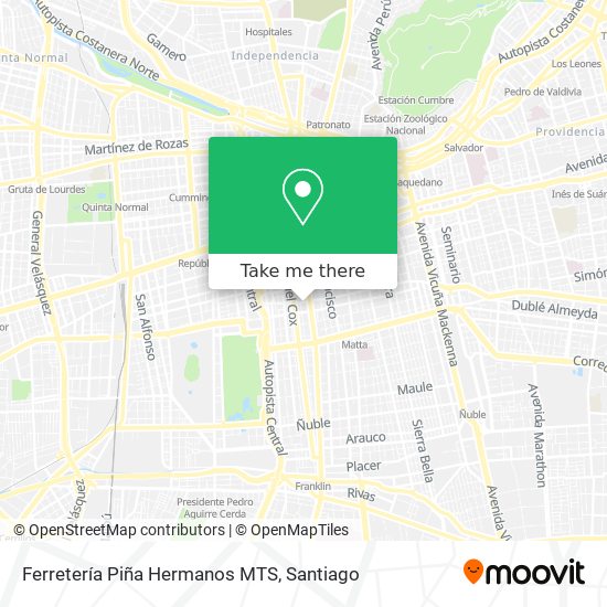 Ferretería Piña Hermanos MTS map