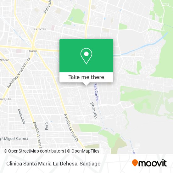 Clinica Santa Maria La Dehesa map