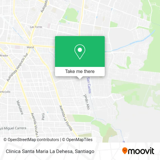 Clinica Santa Maria La Dehesa map