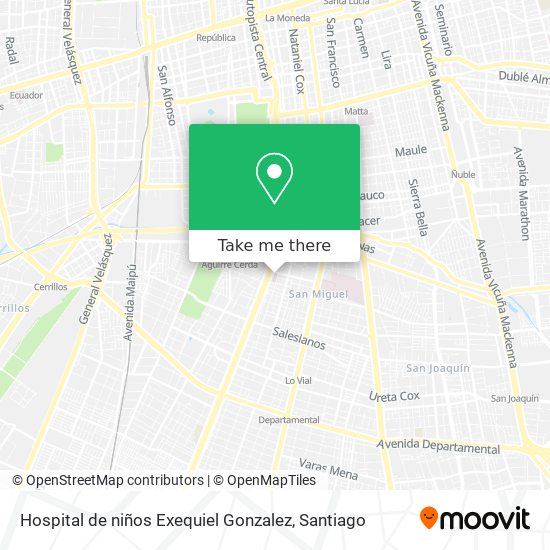 Mapa de Hospital de niños Exequiel Gonzalez